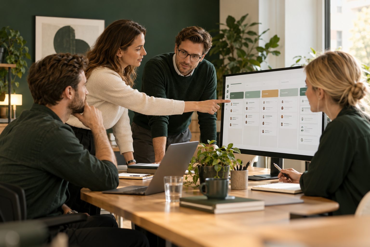 AI-genereret illustration af crm implementering