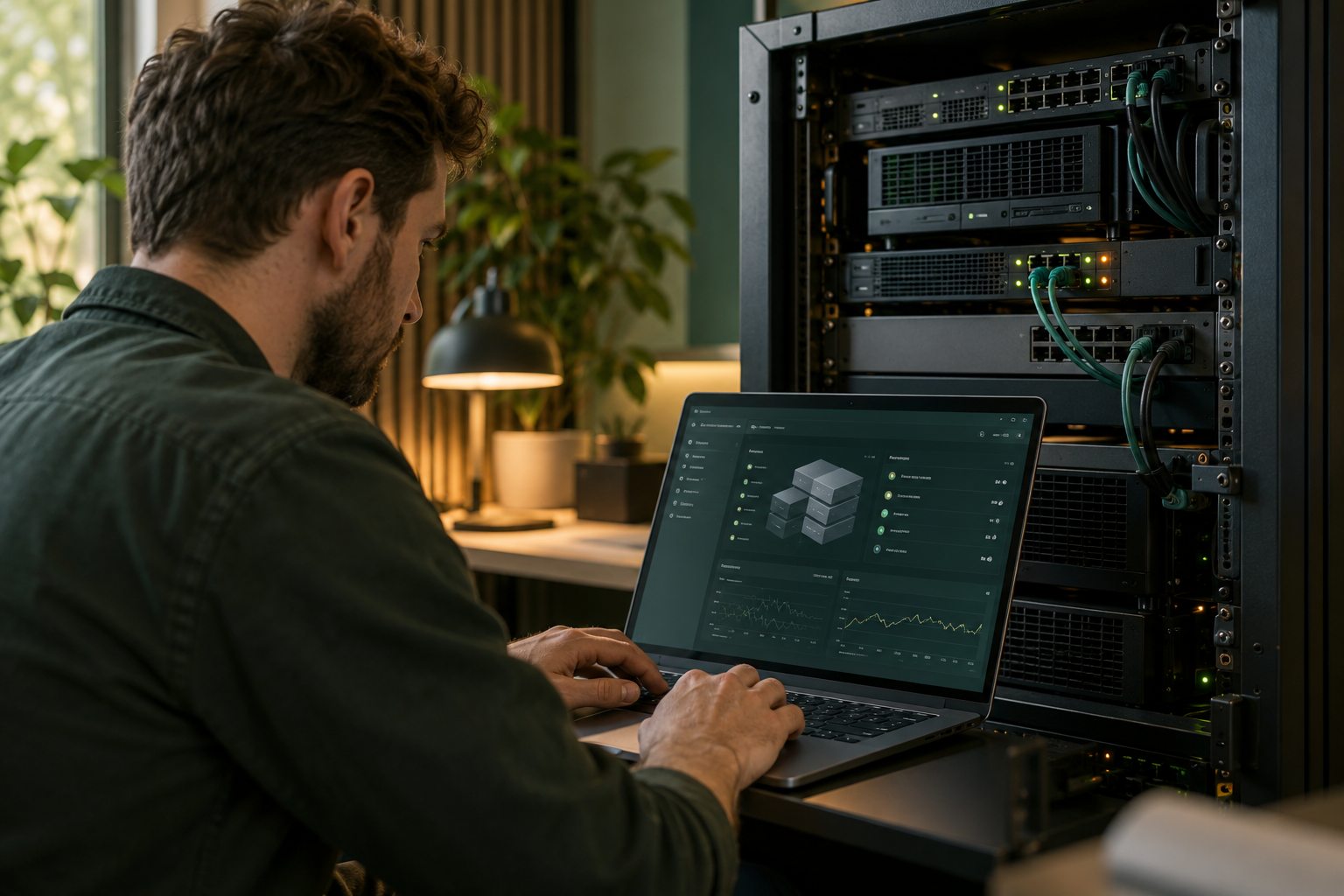 AI-genereret illustration af vps hosting